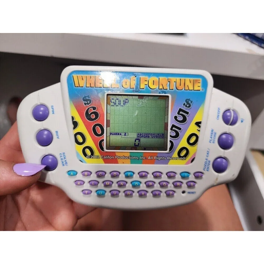 Vintage 2003 Hasbro Wheel of Fortune Tiger Handheld Electronic Game Working